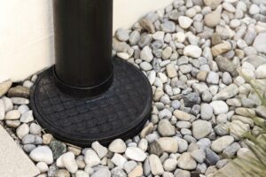 Downspout drain lines for erosion control