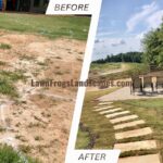 Stone Steppers Pathway Lawn Frogs Landscaping